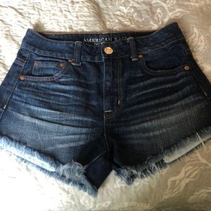 High waisted American eagle jean shorts